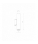 FOURTY WALL M Kinkiet w stylu nowoczesnym GU10 R35 max 10W LED Szary Nowodvorski 10891