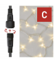 Oświetlenie łączone Profi - łańcuch 50 LED 5m ciepła biel, biały przewód, IP44 EMOS Lighting D2AW02