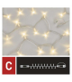 Oświetlenie łączone Profi - łańcuch 50 LED 5m ciepła biel, biały przewód, IP44 EMOS Lighting D2AW02