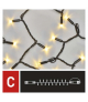Oświetlenie łączone Profi - łańcuch 50 LED 5m ciepła biel, czarny przewód, IP44 EMOS Lighting D2AW01