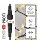 Oświetlenie łączone Profi - łańcuch 50 LED 5m ciepła biel, czarny przewód, IP44 EMOS Lighting D2AW01