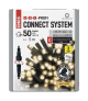 Oświetlenie łączone Profi - łańcuch 50 LED 5m ciepła biel, czarny przewód, IP44 EMOS Lighting D2AW01