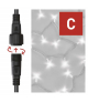 Oświetlenie łączone Profi - łańcuch 50 LED 5m zimna biel, biały przewód, IP44 EMOS Lighting D2AC02