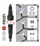 Oświetlenie łączone Profi - łańcuch 50 LED 5m zimna biel, czarny przewód, IP44 EMOS Lighting D2AC01