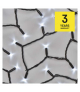 Oświetlenie łączone Profi - łańcuch 50 LED 5m zimna biel, czarny przewód, IP44 EMOS Lighting D2AC01