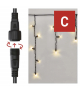 Oświetlenie łączone Profi - sople 50 LED 3m ciepła biel miga, czarny przewód, IP44 EMOS Lighting D2CW03