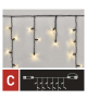 Oświetlenie łączone Profi - sople 50 LED 3m ciepła biel miga, czarny przewód, IP44 EMOS Lighting D2CW03