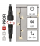Oświetlenie łączone Profi - sople 50 LED 3m ciepła biel miga, czarny przewód, IP44 EMOS Lighting D2CW03