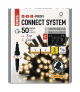 Oświetlenie łączone Profi - sople 50 LED 3m ciepła biel miga, czarny przewód, IP44 EMOS Lighting D2CW03