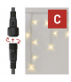 Oświetlenie łączone Profi - sople 50 LED 3m ciepła biel, biały przewód, IP44 EMOS Lighting D2CW02