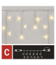 Oświetlenie łączone Profi - sople 50 LED 3m ciepła biel, biały przewód, IP44 EMOS Lighting D2CW02
