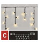 Oświetlenie łączone Profi - sople 50 LED 3m ciepła biel, czarny przewód, IP44 EMOS Lighting D2CW01