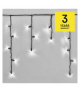 Oświetlenie łączone Profi - sople 50 LED 3m zimna biel, czarny przewód, IP44 EMOS Lighting D2CC01