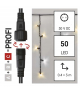 Oświetlenie łączone Profi - sople 50LED 3m, ciepła biel+zimna biel miga, czarny, IP44 EMOS Lighting D2CN01