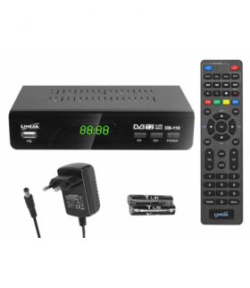 TUNER DEKODER TELEWIZJI NAZIEMNEJ DVB-T2 DB-110 H-265HEVC SET TOP BOX LAMEX LXDB110