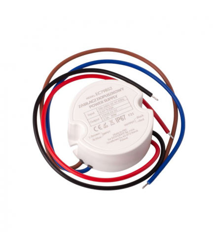 Zasilacz do puszki fi60 2,50A 30W 12V IP67 50x50x22 EC79852 ECOLIGHT