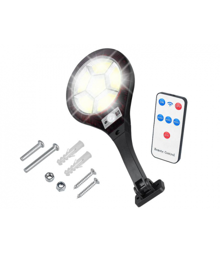 Lampa solarna 6xCOB 6000K z czujnikiem ruchu,zmierzchu i pilotem HQ LAMEX LX8025B