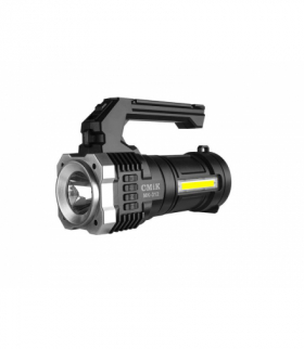 Wielofunkcyjna latarka LED COB z panelem solarnym, radiem FM, głośnikiem bluetooth, USB, MicroSD LAMEX LXMK312
