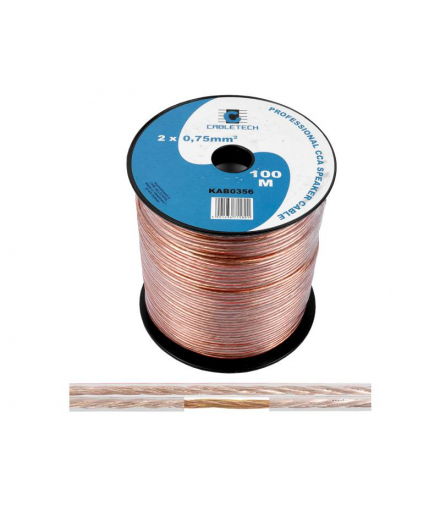 Kabel, przewód głośnikowy 2 x 0,75mm2, CCA. LAMEX LXK356