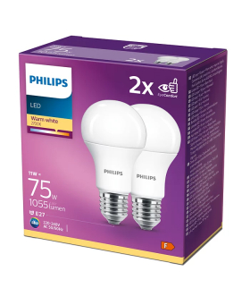 2x Żarówka LED E27 A60 11W 75W 1055lm barwa ciepła PHILIPS