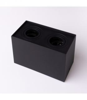 Oprawa Halogenowa OHN-22C N/T 2XGU10 PROSTOKĄT IP20 CZARN Ecolight EC79966