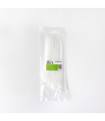 Opaska Kablowa OK-25150W 2.5x150mm BIAŁA Ecolight M20064