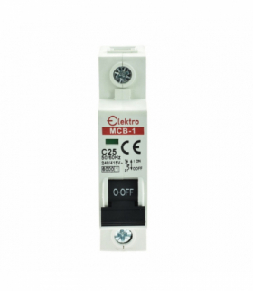 Wyłącznik nadprądowy, bezpiecznik N-P 1P C 25A Elektro INQ MCB-1-C-25