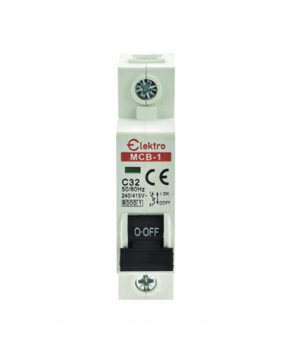 Wyłącznik nadprądowy, bezpiecznik N-P 1P C 32A Elektro INQ MCB-1-C-32