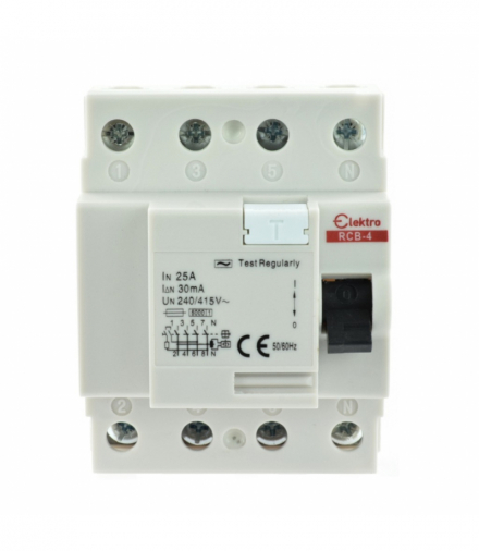 Wyłącznik różnicowoprądowy R-P 4P 30mA AC 25A Elektro INQ RCB-4P-25