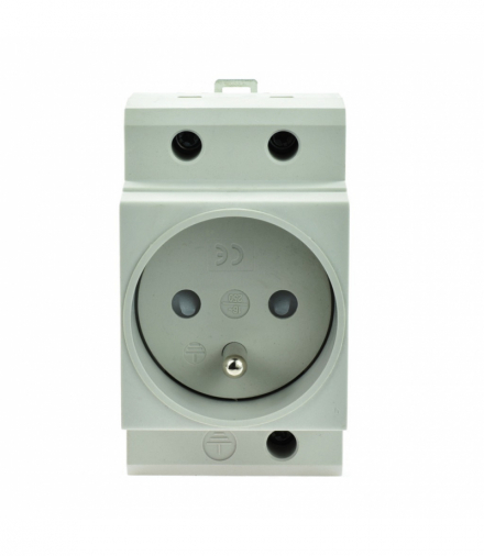 Gniazdo modułowe na szynę TH35 2P+Z 16A 230V zu Elektro INQ GN-TH35