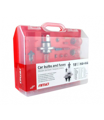 ZESTAW ŻARÓWEK SAMOCHODOWYCH SET18szt. (2xH4) LAMEX LX01497