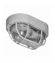 OVAL 7040 STYL, oprawa oświetleniowa, 40W, E27, IP44, IK10, klosz poliwęglan przeźroczysty, podstawa polipropylen, siatka plastikowa, szara Orno A1190SZ-P