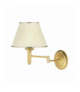 TESALIA 1P, kinkiet łamany, E27 max 60W, mosiądz, złoty abażur ecrie Orno AD-LD-6526CE27T