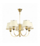 TESALIA 5P, lampa wisząca, 5xE27, max 5x60W, mosiądz, złoty, abażur ecrie Orno AD-LD-6529CE27T