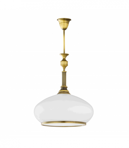 ARGOS 1P, lampa wisząca, E27 max 60W, metal, mosiądz patynowany, klosz szklany Orno AD-LD-6530BRE27SM