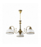ARGOS 3P, lampa wisząca, 3xE27, max 3x60W, metal, mosiądz patynowany, klosz szklany Orno AD-LD-6531BRE27SM