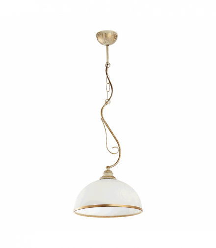 LARISA 1P, lampa wisząca, E27 max 60W, metal, ecrie, klosz szklany Orno AD-LD-6533BGE27SM