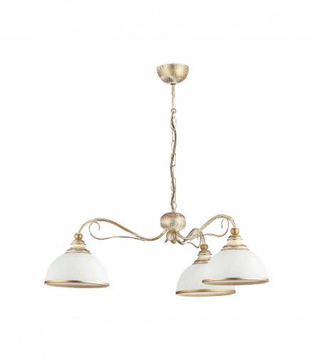 LARISA 3P, lampa wisząca, 3xE27, max 3x60W, metal, ecrie, klosz szklany Orno AD-LD-6534BGE27SM