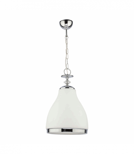 IKARIA 1P, lampa wisząca, E27 max 60W, metal, chrom, klosz szklany mleczny Orno AD-LD-6541GGE27SM