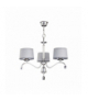 ACHAJA 3P, lampa wisząca, 3xE27, max. 3x60W, metal, chrom, abażur szary Orno AD-LD-6544GGE27T
