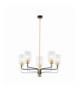 ETOLIA 5P, lampa wisząca, 5xE27, max. 5x60W, metal, mosiądz/czarny, klosz szklany Orno AD-LD-6552B-CE27SP