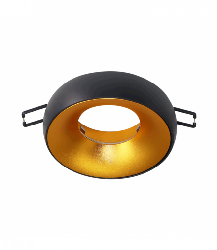 DORADO R, Oprawa, oczko sufitowe, ramka dekoracyjna do źródła światła, GU10, okrągła, czarno-złota Orno AD-OD-6520/B-C