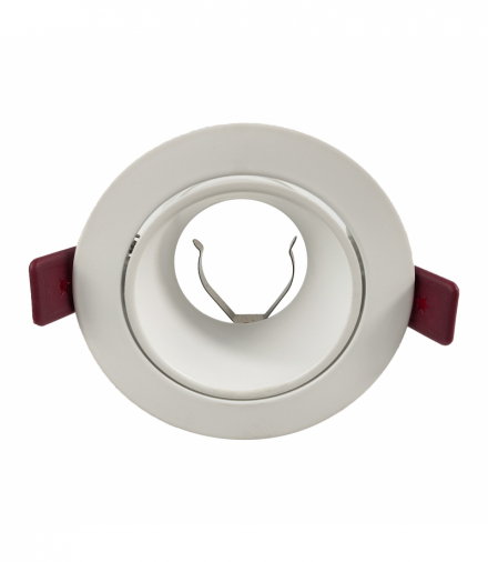 FONDI RC Oprawa, oczko sufitowe, ramka dekoracyjna do źródła światła, MR16/GU10 max. 50W, okrągła, stała, aluminiowa, biała Orno AD-OD-6522/W