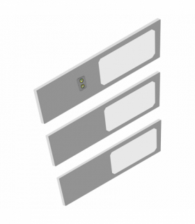 PLANA zestaw 3 lamp podszafkowych LED, 3x4W, 3x240lm, 4000K, z włącznikiem bezdotykowym, szare Orno AD-OM-6477L4/G