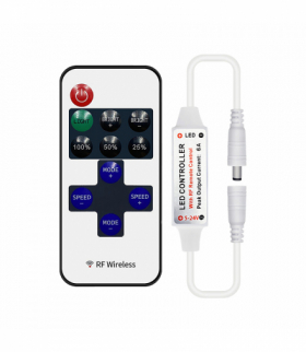 Bezprzewodowy sterownik do taśm LED z pilotem, 11 przycisków, 12V, 6A, 72W Orno AD-TL-6500/P11