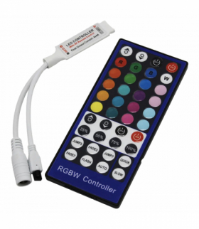 Bezprzewodowy sterownik do taśm LED RGBW z pilotem, 40 przycisków, 12V, 8A, 96W Orno AD-TL-6500/P40