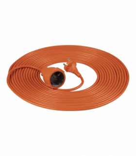 Przedłużacz PVC IP20 10m 1x2P, H03VV-F 2x1mm² Orno GES-3/10M