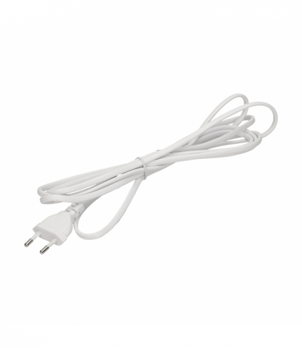 Przewód przyłączeniowy, wtyczka EURO 2P, 2x0,75mm2, 1,9m, biały Orno OR-AE-13286/W/1,9M