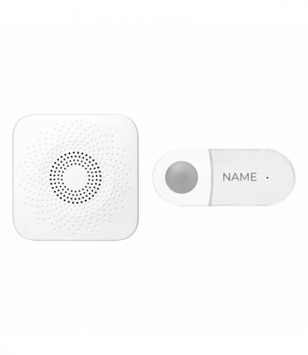 SETI AC, dzwonek bezprzewodowy, sieciowy, przycisk bezbateryjny, learning system, 32 dźwięki, 150m, biały Orno OR-DB-AB-169/W