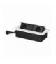 Gniazdo meblowe wpuszczane w blat z płaskim frezowanym rantem, ładowarką USB i przewodem 1,5m, 2x2P+Z (Schuko), 2xUSB (typ A+C 3,6A), białe Orno OR-GM-9035(GS)/W
